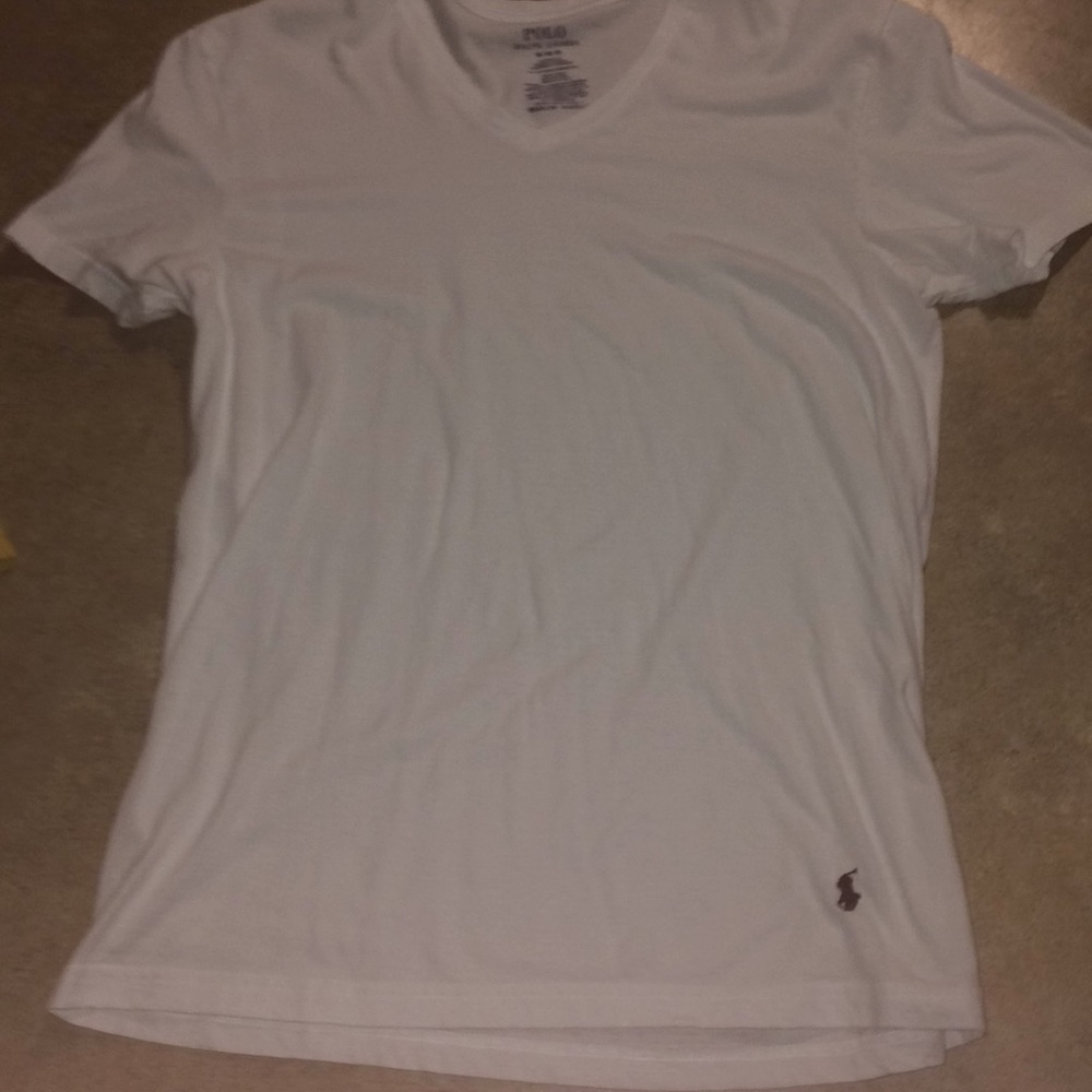 Short sleeve white polo shirt